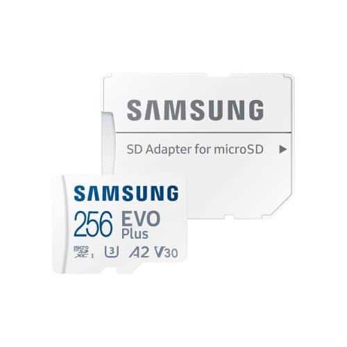 MicroSDXC C10 UHS-I U3 Memory Card Samsung EVO Plus 130MB/s 256Gb + 1 ADP