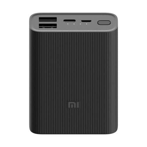 Power Bank Fast Charge Xiaomi Mi 3 Ultra Compact with USB A & USB C Ports 10000mAh Black
