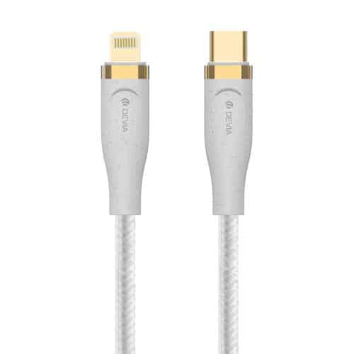 USB 2.0 Cable Woven Devia EC418 Braided USB C to Lightning 1.5m Star White