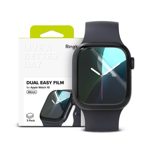 Προστατευτική Μεμβράνη Dual Easy Ringke Apple Watch 10 46mm Διάφανο (3 τεμ.)