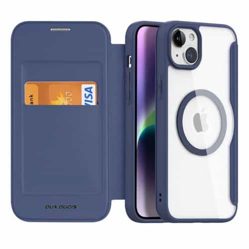 Θήκη Flip Dux Ducis Skin X Pro Wallet Apple iPhone 15 Plus Μπλε