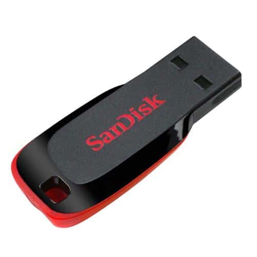 USB 2.0 Flash Disk SanDisk Cruzer Blade SDCZ50 USB A 128GB Black