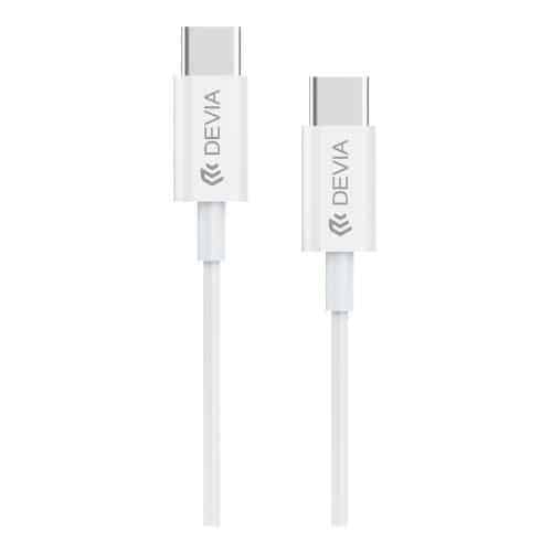 USB 2.0 Cable Devia EC042 USB C to USB C PD 60W 1.2m Smart Series White