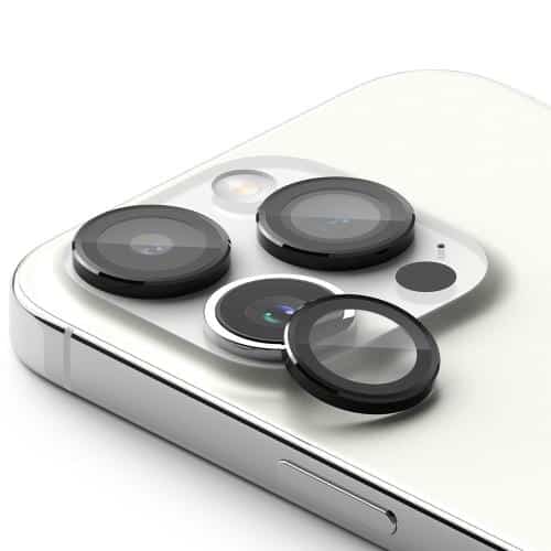Tempered Glass Full Face Ringke Frame για Τζαμάκι Κάμερας Apple iPhone 15 Pro Max Μαύρο (3 τεμ)
