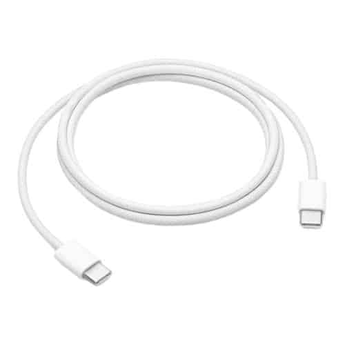 Καλώδιο Apple Braided MQKJ3 USB C σε USB C 1m Λευκό (Ασυσκεύαστο)