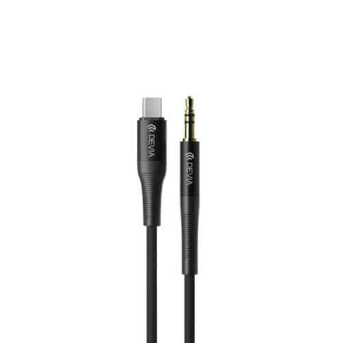 Audio Aux Cable Devia EC620 USB C to 3.5mm 1m iPure Black