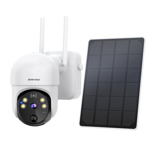 Security Camera Εξωτερικού Χώρου Ankway ASC005 4G με Ηλιακό Πάνελ Λευκό