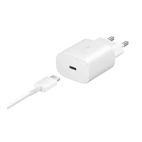 Travel Super Fast Charger Samsung EP-TA800 3A 25W & USB C Cable White