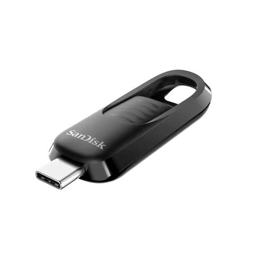 USB 3.2 Flash Disk SanDisk Ultra Slider USB C 64GB 300MB/s Μαύρο