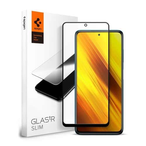 Tempered Glass Full Face Spigen Glas.tR Align Master Xiaomi Poco X3/ Poco X3 Pro Μαύρο (1 τεμ.)