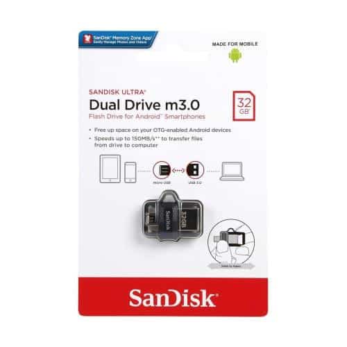 USB 3.0 Flash Disk SanDisk Ultra Dual Drive m3.0 SDDD3 OTG 32GB