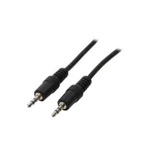 Audio Aux Cable 3.5mm/3.5mm 1.5m Black (Bulk)