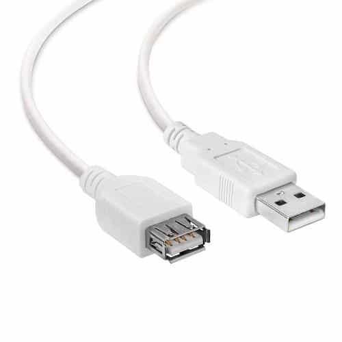 Καλώδιο Προέκτασης Σύνδεσης Male USB/ Female USB 1m Λευκό (Ασυσκεύαστο)