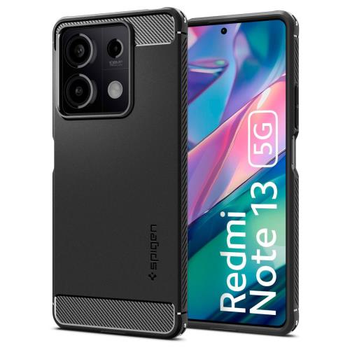 Θήκη Soft TPU Spigen Rugged Armor Xiaomi Redmi Note 13 5G  Μαύρο