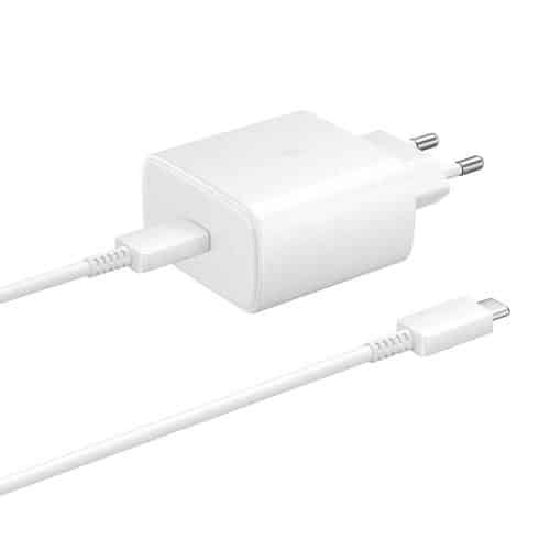 Travel Fast Charger Samsung EP-TA845 2.25A 45W & USB C Cable White (Bulk)
