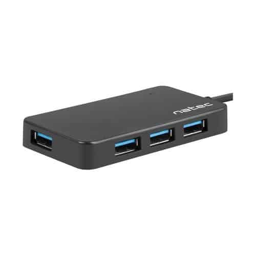 Hub USB C Natec Silkworm NHU-1343 to 4 x USB 3.0 Black