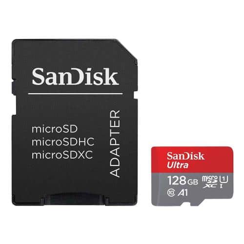 Micro SDXC C10 UHS-I Memory Card SanDisk Ultra 120MB/s 128GB + 1 ADP