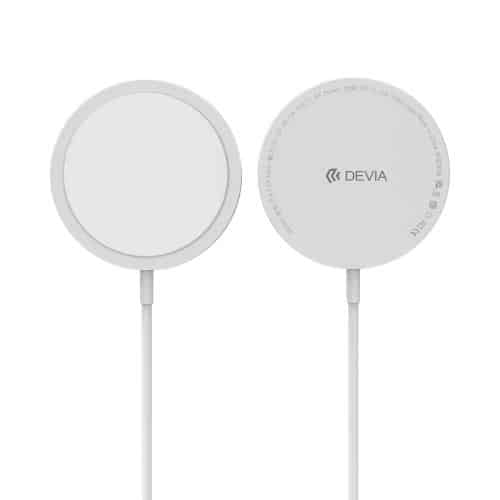 Ασύρματος Φορτιστής Devia EA239 15W για Smartphones Smart Λευκό