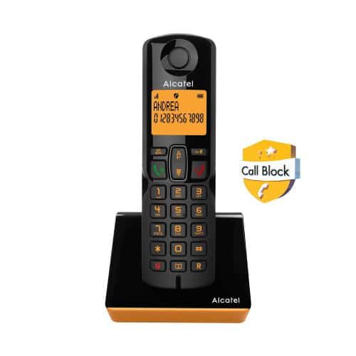 Dect Alcatel S280 with Call Block Black-Orange