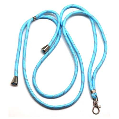 Universal Neck Strap inos for Mobile Phones Light Blue-Silver