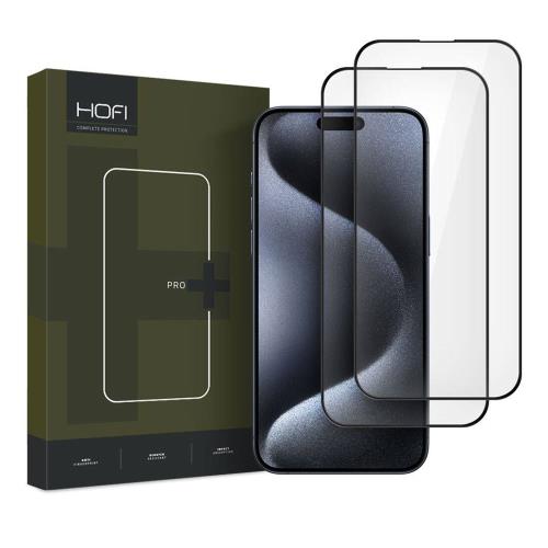 Tempered Glass Full Face Hofi Pro+ Apple iPhone 16 Μαύρο (2 τεμ.)