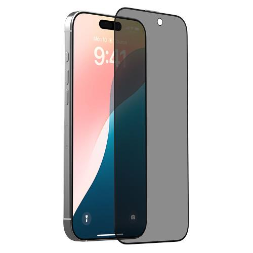 Tempered Glass Full Face Privacy Devia Apple iPhone 16 Pro Van Μαύρο (1 τεμ.)