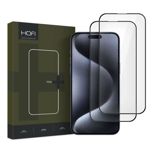 Tempered Glass Full Face Hofi Pro+ Apple iPhone 16 Pro Μαύρο (2 τεμ.)