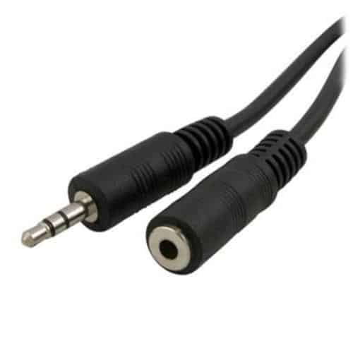 Extend Audio Aux Cable Male 3.5mm/ Female 3.5mm 3m Black (Bulk)