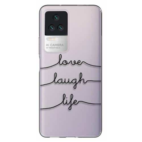 Θήκη TPU inos Xiaomi Poco F4 5G Art Theme Love-Laugh-Life