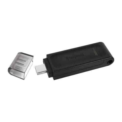 USB 3.2 Flash Disk Kingston DT70 USB C 32GB Μαύρο