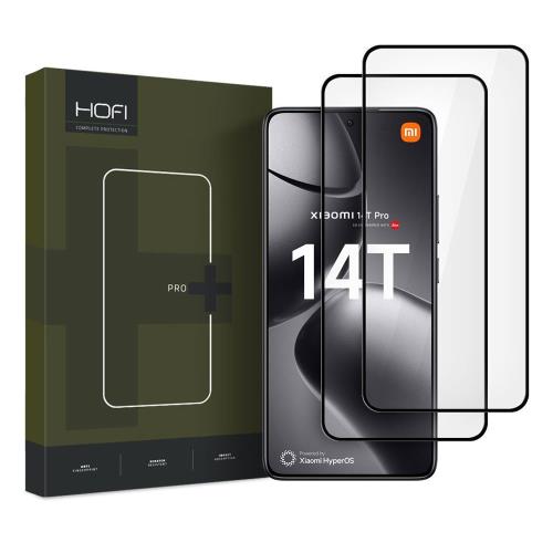 Tempered Glass Full Face Hofi Premium Pro+ Xiaomi 14T/ 14T Pro Μαύρο (2 τεμ.)