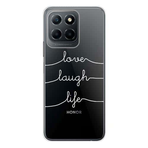 Θήκη TPU inos Honor X8 5G Art Theme Love-Laugh-Life