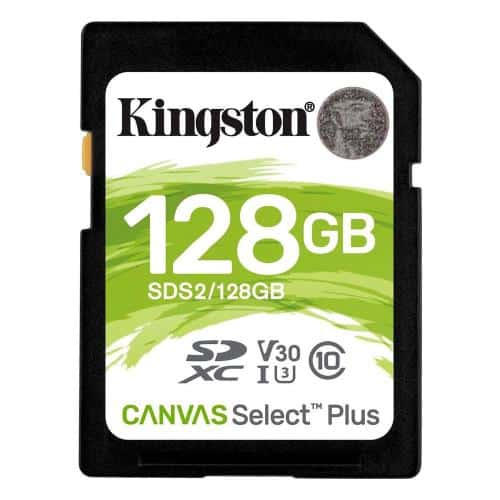 Κάρτα μνήμης SDXC C10 UHS-I U3 Kingston Canvas Select Plus 100MB/s 128GB