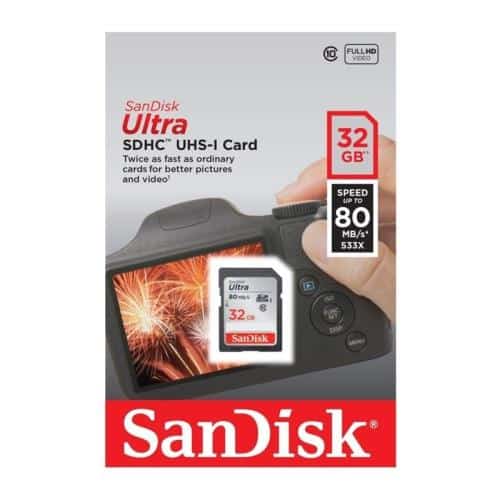 SDHC C10 UHS-I Memory Card SanDisk Ultra 80MB/s 32Gb