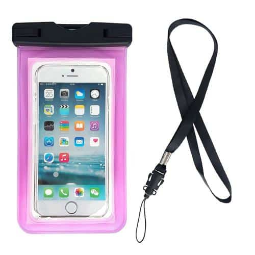 Waterproof Case inos for Smartphones up to 6.7'' Clear Pink