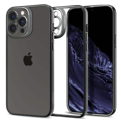 Silicone Case Spigen Optik Crystal Apple iPhone 13 Pro Max Chrome Grey