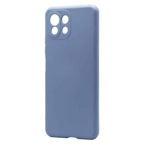 Θήκη Liquid Silicon inos Xiaomi Mi 11 Lite/ Mi 11 Lite 5G L-Cover Γκρι-Μπλε