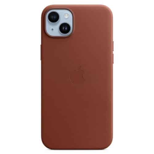 Leather Case with MagSafe Apple MPPD3 iPhone 14 Plus Umber