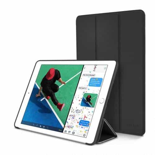 Flip Smart Case inos Apple iPad 9.7 (2017)/ (2018) with TPU Back Cover Black