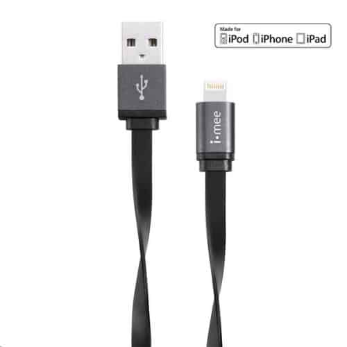 USB 2.0 Cable imee Metallic USB A to MFI Lightning 1m Black