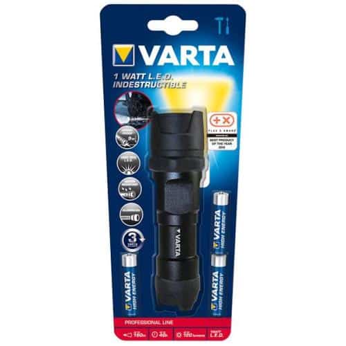 Flashlight Varta Indestructible 1 Watt Led Light with 3pcs Battery ΑΑΑ
