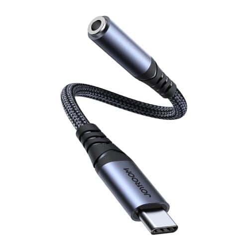 Adapter Joyroom Braided DAC SY-01 USB C Male to 3.5mm Female Black