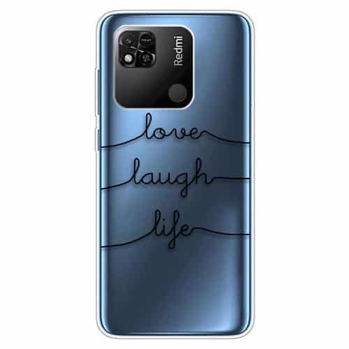 Θήκη TPU inos Xiaomi Redmi 9C/ 10A Art Theme Love-Laugh-Life