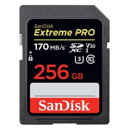 SDXC C10 UHS-I Memory Card SanDisk Extreme Pro 170MB/s 256Gb