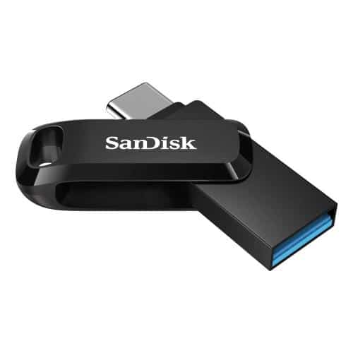 USB 3.0 Flash Disk SanDisk Ultra Dual Drive Go SDDDC3 USB C & USB A 64GB 150MB/s Μαύρο