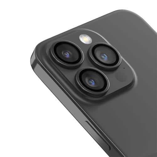 Προστατευτικό Κάλυμμα Αλουμινίου Full Face Devia για Τζαμάκι Κάμερας Apple iPhone 15 Pro/ 15 Pro Max Peak Μαύρο (3 τεμ)