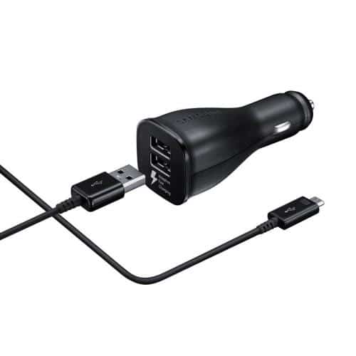 Car Charger Fast Charging Samsung EP-LN920 with Dual USB Output 2.0A & Micro USB Cable (Bulk)
