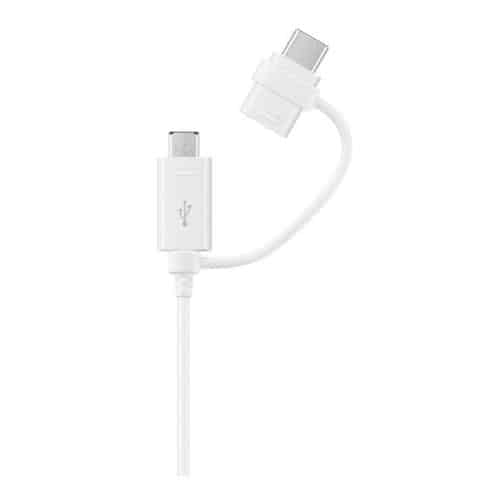 USB 2.0 Cable Samsung EP-DG930DWEG Combo USB A to Micro USB & USB C 1.5m White