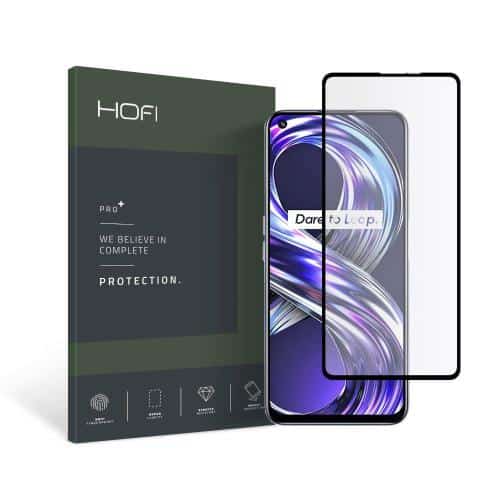 Tempered Glass Full Face Hofi Premium Pro+ Realme 8i Black (1 pc)