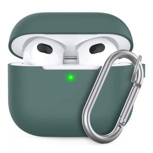 Silicon Case AhaStyle PT148 Apple AirPods 3 Premium with Hook Midnight Green